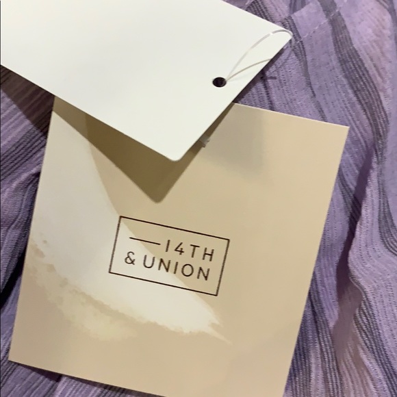 14th & UNION Lilac sleeveless tank wrap top striped size medium new with tags - Picture 7 of 8